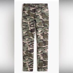 J.Crew Vintage Straight Cargo Pant In Camo- NWT- Faded Vine Green- Size 29 Tall